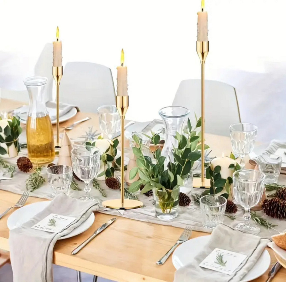 Набор подсвечников Leeseph PR  3шт Rose золото MV037 Одесса - изображение 2