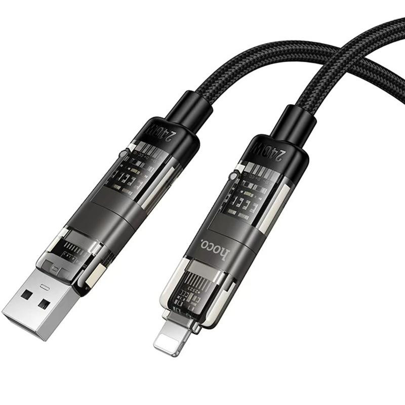 Дата кабель Hoco U151 Goldsmith 4in1 Type-C to USB/Type-C to Lightning 240W (1.2m) Херсон - изображение 3