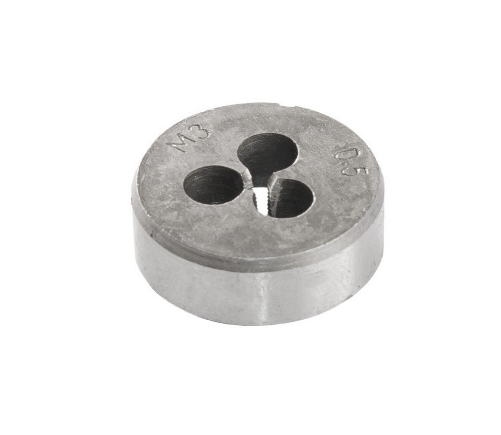 Плашка для нарезания резьбы MASTERTOOL M3х0,5 мм 9ХС DIN 233 15-0030 Харків - зображення 1