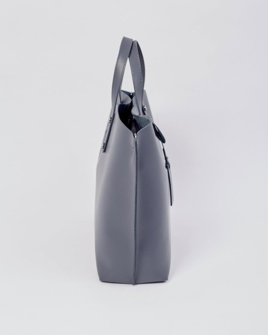 сумка шкіряна італія genuine leather шоппер чорний TS000041 Луцьк - зображення 3