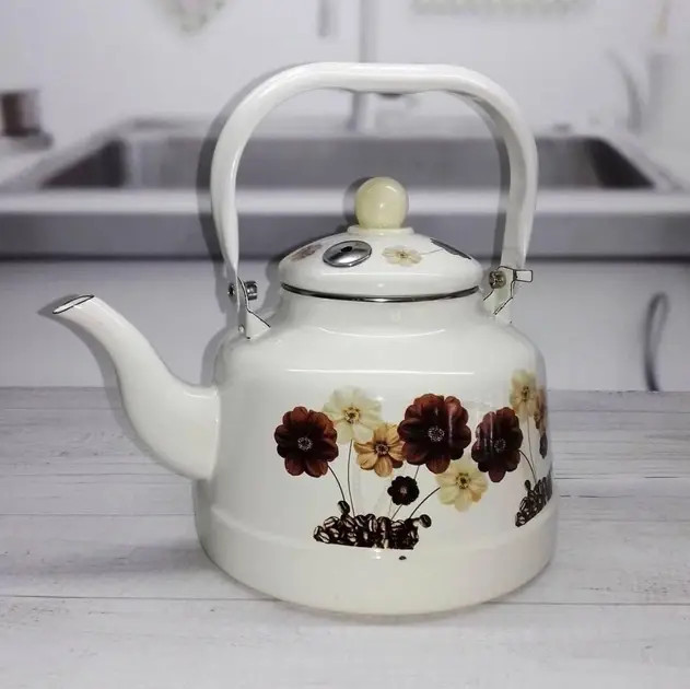 Чайник на плиту Edenberg Квіти EB-3355-Flower-White 1.7 л білий Киев - изображение 1