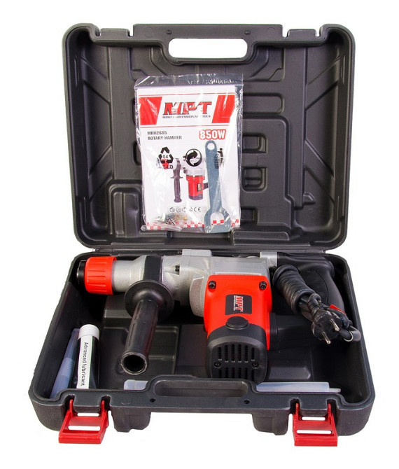 Перфоратор MPT SDS plus 26 мм 850 Вт 800 об/мин 4500 уд/мин 5 Дж 2 режима аксессуары 2 шт кейс MRH26 Харків - зображення 7
