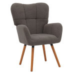 Крісло у вітальню жовта, сіра тканина Флор Дніпро - зображення 1