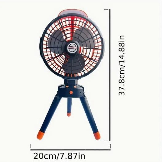 Портативний світлодіодний вентилятор з USB-зарядкою, літієва батарея 7800 мАг Київ - зображення 2