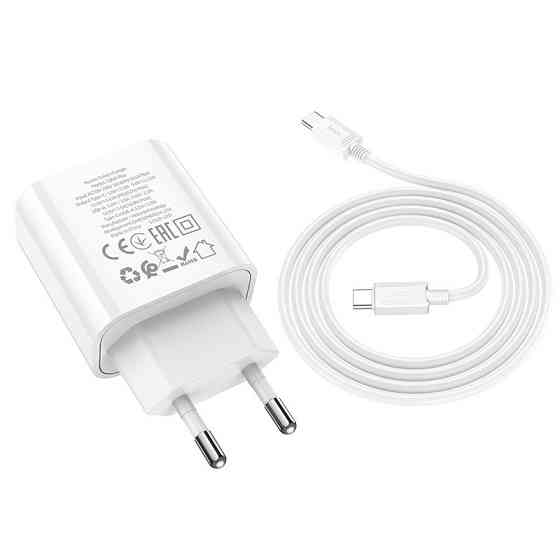 СЗУ Hoco C80A Plus Rapido PD20W+QC3.0 (1USB-A/1C) + кабель Type-C to Type-C Херсон