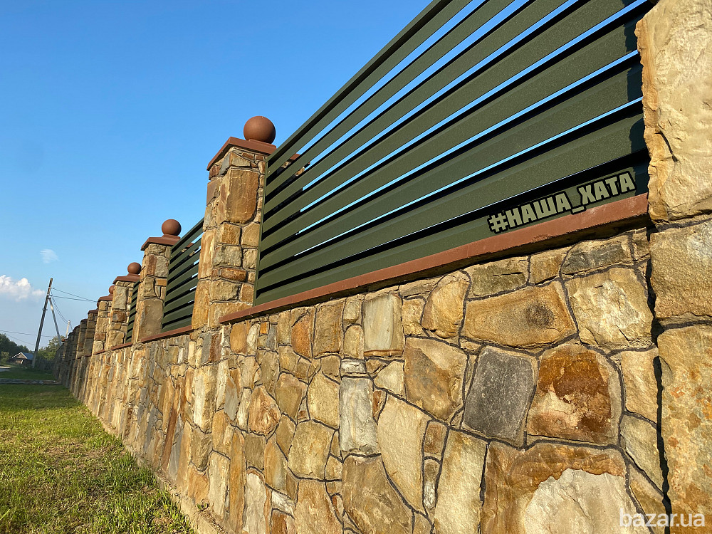 Сучасний металевий паркан - огорожа Жалюзі від виробника Берегово - изображение 12