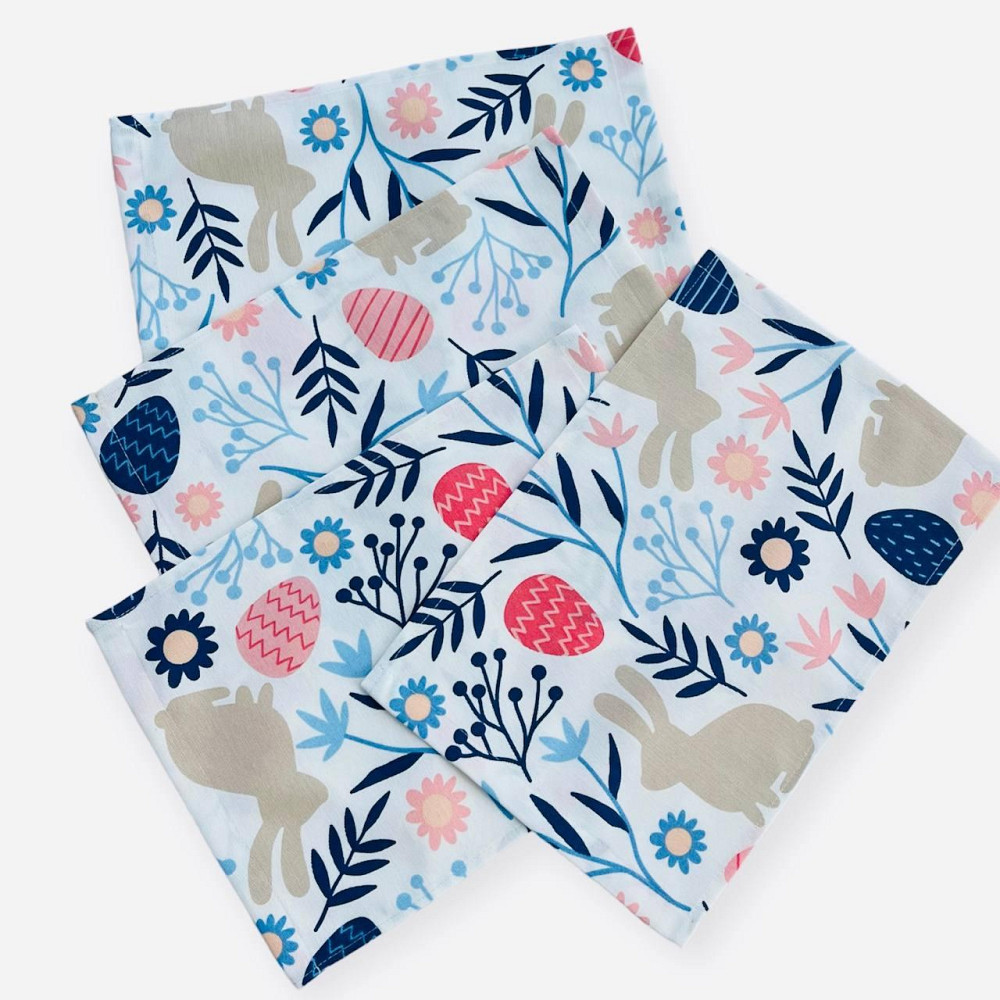 Салфетки Пасхальный Кролик 4 штуки синие Одеса - зображення 1