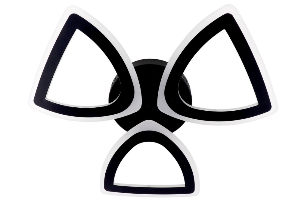 Люстра стельова LED з пультом A2410/3-bk Чорний 8х57х57 см. Киев - изображение 1