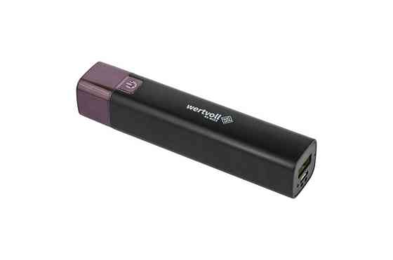 Фонарь WERTVOLL 3 режима LED Li-ion 1200 mAh/t 7000 K/80 lum powerbank ABS 122х25 мм BLACK RX-8002 Харків