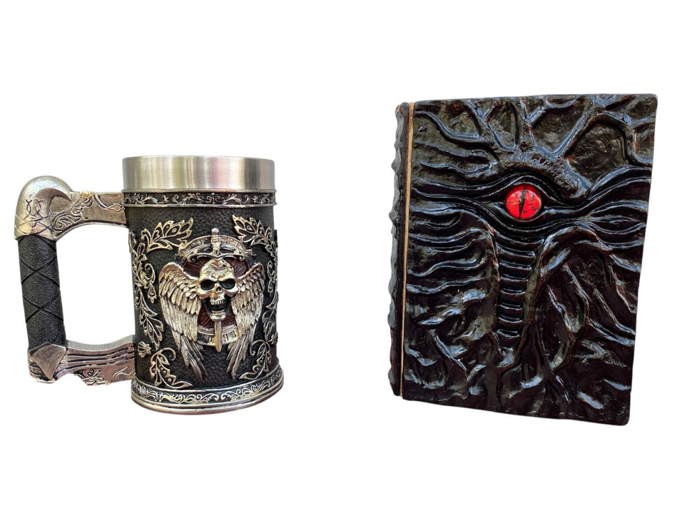 Подарочный набор Кружка 3 Меч в Черепе и Блокнот 3 «Книга, смотрящая в ответ» Київ - зображення 3