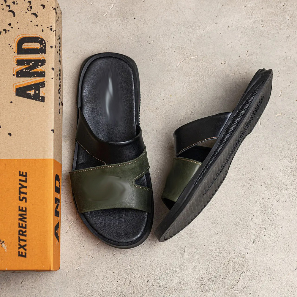 Мужские кожаные  летние шлепанцы-сланцы Київ - зображення 6