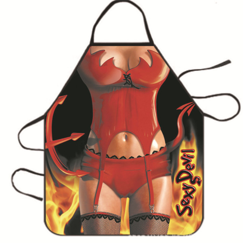 Фартух із приколом Леді чортик 5596 71х54,5х0,2 см Київ - зображення 1