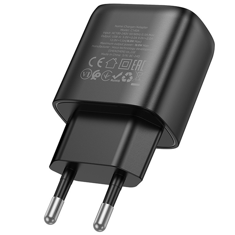 СЗУ Hoco C140A Smart QC3.0 18W (1USB-A) Херсон - изображение 4