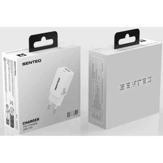 Мережевий зарядний пристрій Senteo S-03 USB-A/USB-C PD3.0&QC3.0 20W White Харьков