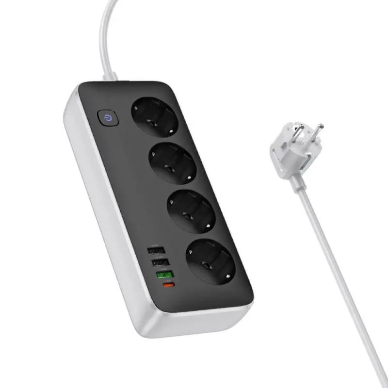 Удлинитель Hoco AC22 Sunlight (PD30W/1C/3A/4xSocket) (3m) Херсон - зображення 2