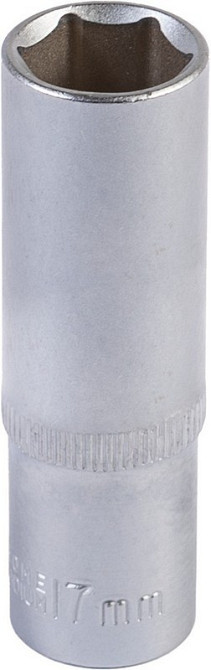 Головка торцевая 6-гранная удлиненная MASTERTOOL ½" 17 мм L 78 мм CrV 78-0517 Харків - зображення 1