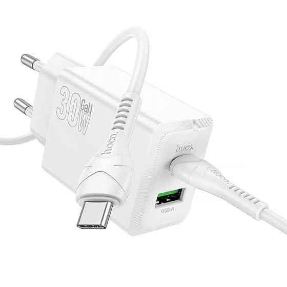СЗУ Hoco N71 Nuevo PD30W+QC3.0 (1USB-A/1C)  + кабель Type-C to Type-C Херсон