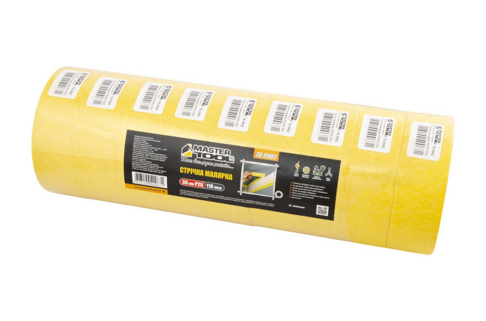Лента малярная универсальная MASTERTOOL GripBond Easy 30 мм×15 м желтая 79-9902 Харків - зображення 3