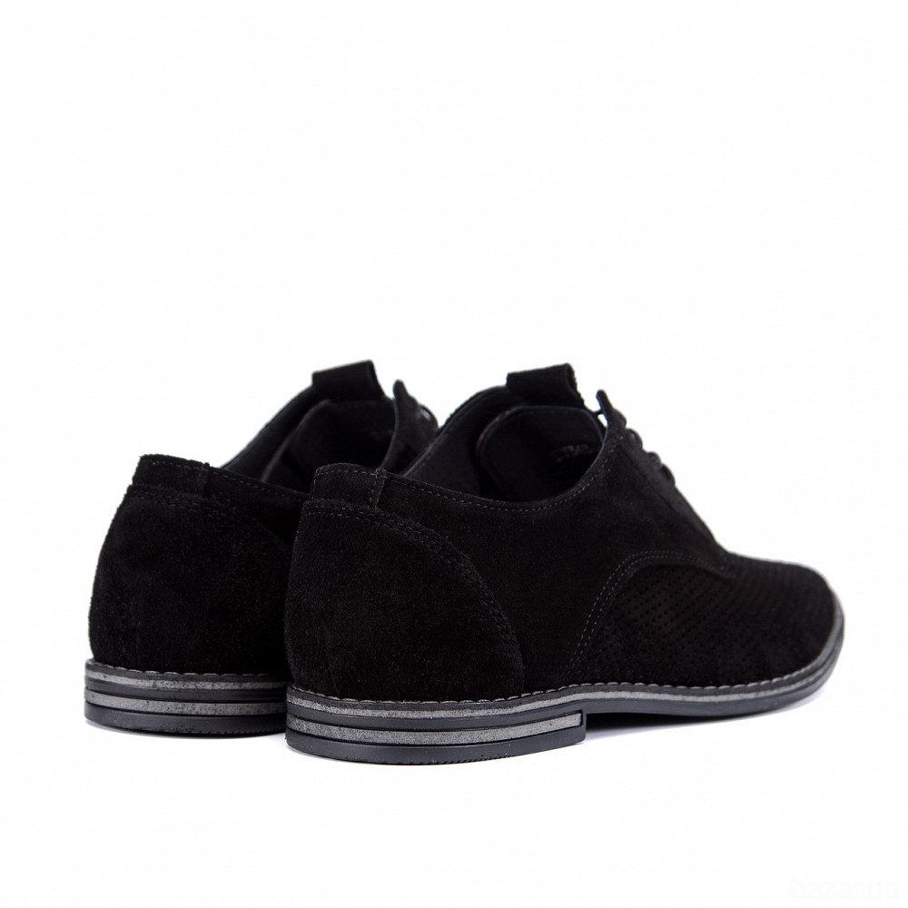 Мужские кожаные летние туфли VanKristi classic black Киев - изображение 3