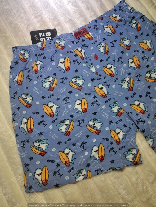 Мужские батальные трусы с рисунком "акулы на сёрфинге" (арт. MBXK 307/01/131) Кривий Ріг - зображення 3