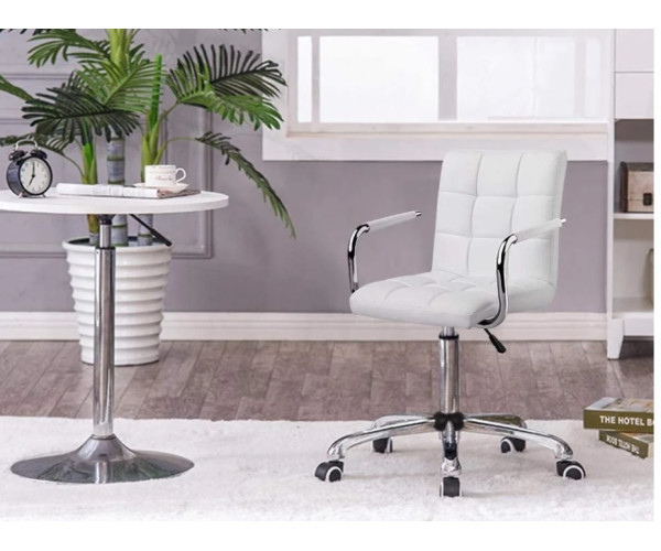 Крісло Артур К на колесах біле Дніпро - зображення 4