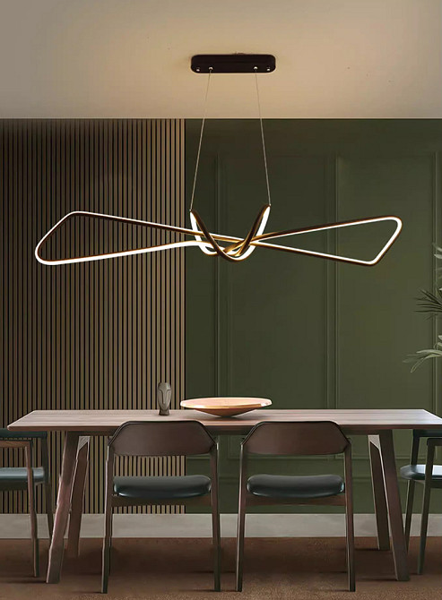 Люстра стельова LED H35L-850-bk-k Чорний 25-150х15х85 см. Киев - изображение 1