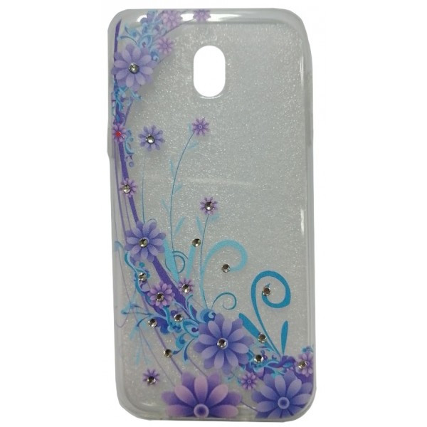 Чохол силіконовий з квітами для Samsung J5 2017 J530 Violet (Код товару:30586) Харьков - изображение 2