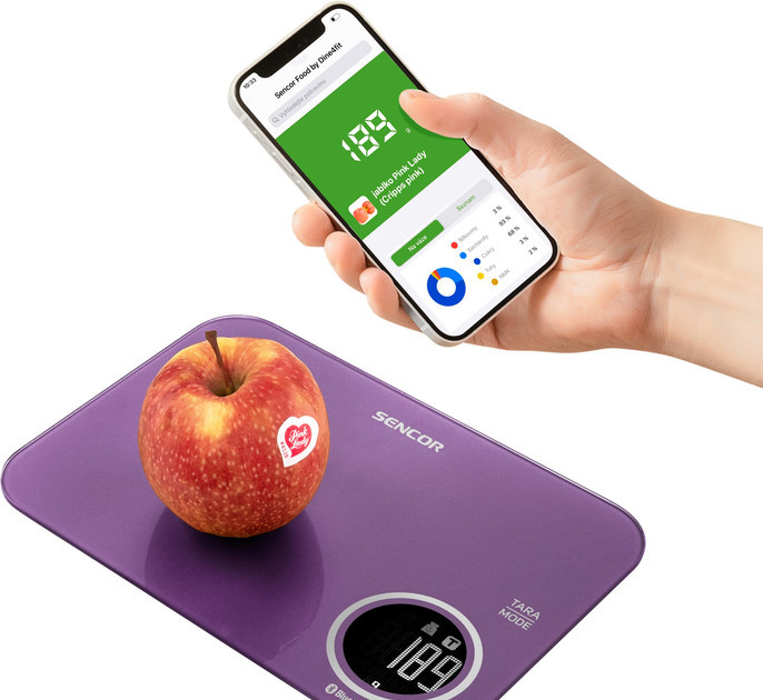 Весы кухонные Sencor SKS7073VT 5 кг фиолетовые Київ - зображення 7