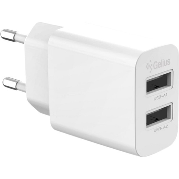 Мережевий зарядний пристрій Gelius Simple GP-HC059 2 USB 2.4A + cable microUSB White (Код товару:418 Харьков - изображение 3