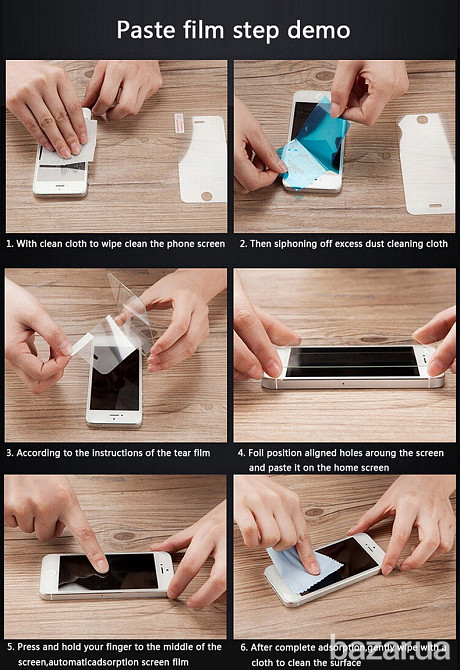 Стекло закаленное на iphone 4.5.6.6+ защита экрана Борисполь - изображение 6