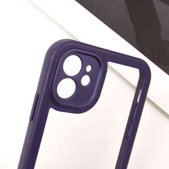 TPU чехол Transparent + Colour 1,5mm для Apple iPhone 12 (6.1") Херсон