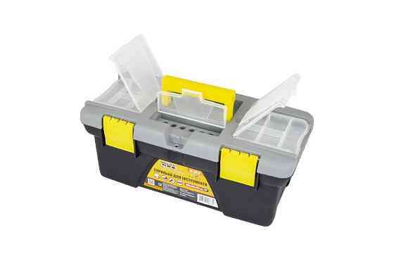 Ящик для инструментов MASTERTOOL с пластиковыми замками съемные органайзеры 12" 300х154х124 мм 79-28 Харків