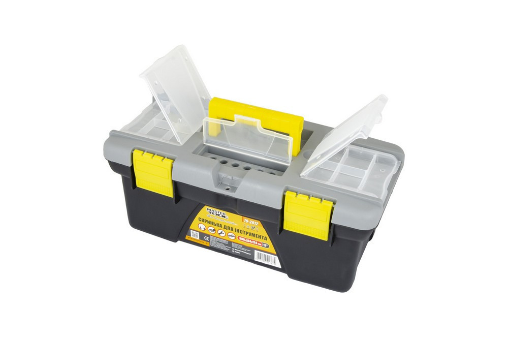Ящик для инструментов MASTERTOOL с пластиковыми замками съемные органайзеры 12" 300х154х124 мм 79-28 Харьков - изображение 2