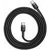 Кабель Baseus Cafule PD 2.0 Type-C to Type-C 3A 60W 1m Gray/Black (CATKLF-GG1) Харків