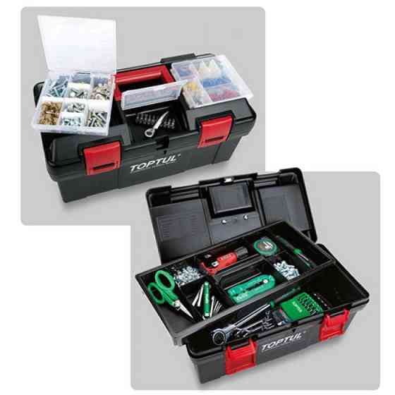 Ящик для инструментов пластиковый 3 секции 445x240x205 TOPTUL TBAE0302 Харьков