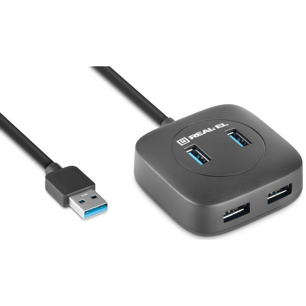 USB HUB REAL-EL HQ-187 4xUSB (EL123110010) Харків - зображення 1
