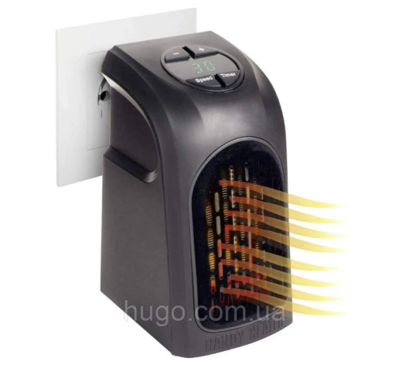 Електричний обігрівач 400 Вт HANDY HEATER, з таймером / Портативний тепловентилятор з 2 режимами. Одесса