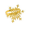 Набор колец для салфеток Leeseph Снежинки 6шт золото Одесса
