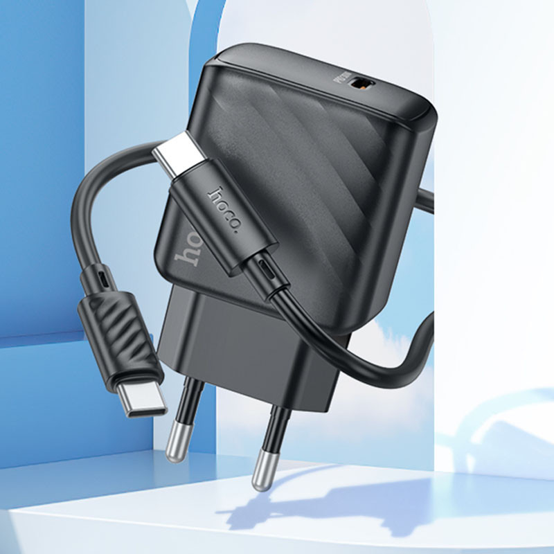 СЗУ Hoco CS22A Value PD30W (1USB-C) + кабель Type-C to Type-C Херсон - зображення 5