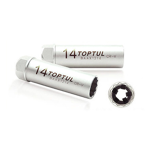 Головка 12-гранная свечная TOPTUL 14мм 3/8" 12 гр. L 90мм BSBA1214S Харьков - изображение 1