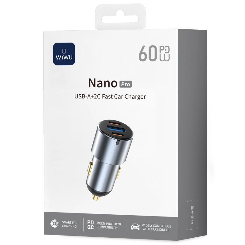 АЗУ WIWU CC032 Nano Pro PD60W+QC3.0 (1USB-A/2C) Херсон - изображение 2