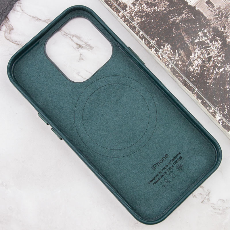 Кожаный чехол Leather Case (AAA) with MagSafe and Animation для Apple iPhone 14 Pro Max (6.7") Херсон - зображення 7