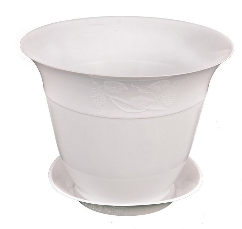 Горшок цветочный ГОСПОДАР "МОЛДАВИЯ" Ø30 см белый 92-8047 Харьков - изображение 1