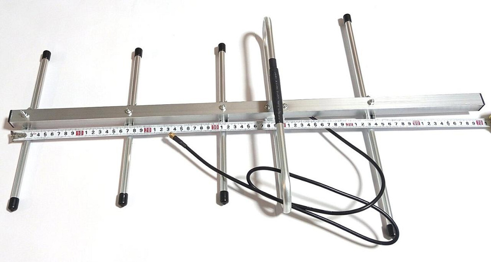 Антенна Yagi 365-480 МГц 8 дБ, до 25 Вт, кабель RG 58U 1 метр с SMA-male разъемом Дніпро - зображення 6