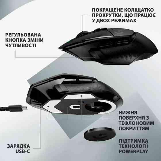 Мышь компьютерная безпроводная Logitech G502 X Lightspeed Wireless Black L910-006180 черная Киев