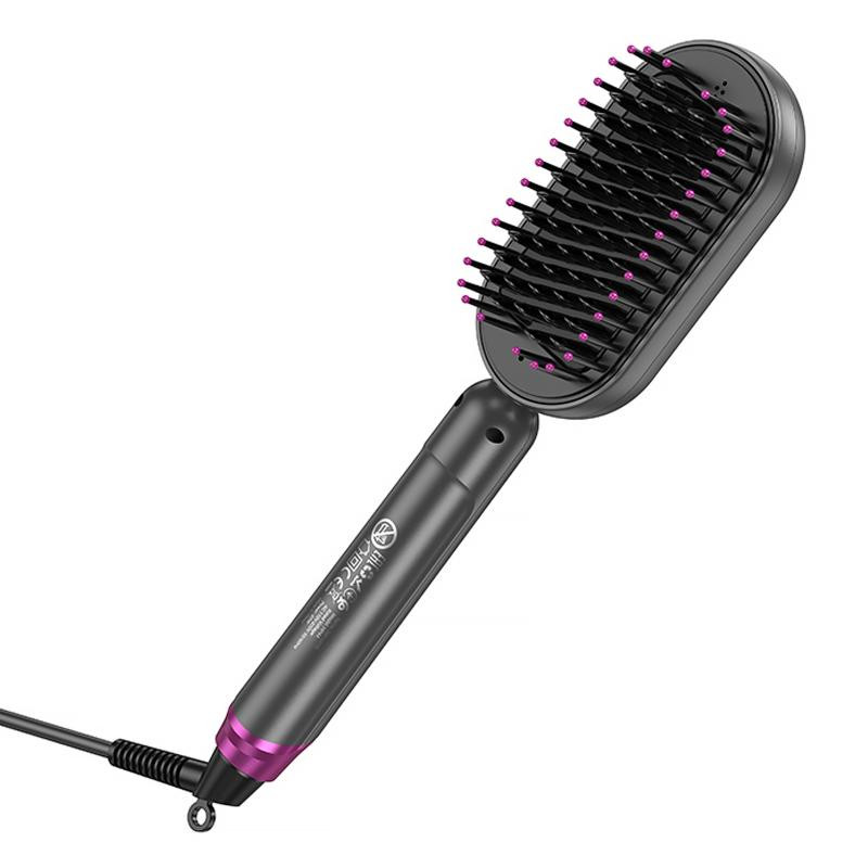Расческа-выпрямитель Hoco HP44 Electric straightening hair comb with digital display Херсон - зображення 3