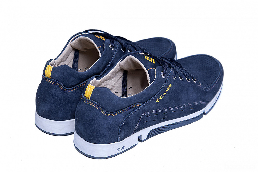 Мужские кожаные летние кроссовки, перфорация Colum Blue Киев - изображение 4