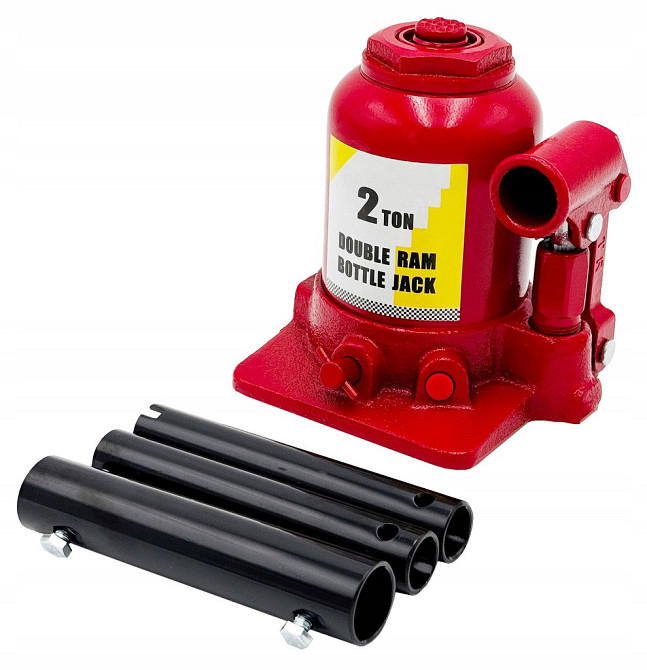 Домкрат гидравлический бутылочный низкий двухступенчатый 2 т 150–370 мм TORIN TF0202 Харків - зображення 4