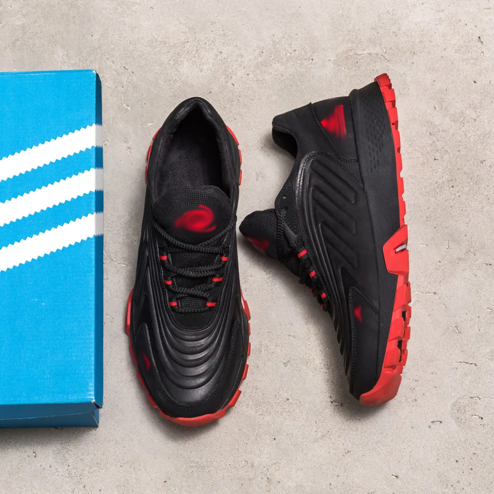 Мужские кожаные кроссовки Originals Ozelia Black&Red Киев - изображение 7