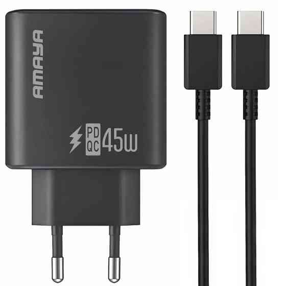 СЗУ Amaya E70S PD45W (1USB-C) + кабель Type-C to Type-C Херсон